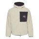 Calvin Klein Ανδρικό μπουφάν Sherpa Monogram Logo Relaxed Zip Hoodie